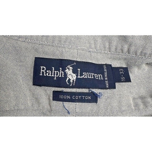 Ralph Lauren The Iconic Button Down Pin Point Oxford in Yellow Size 16 (33) - Picture 3 of 8